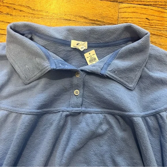 NWT Aerie Light Blue Knit Pullover Top size XL - Picture 3 of 5